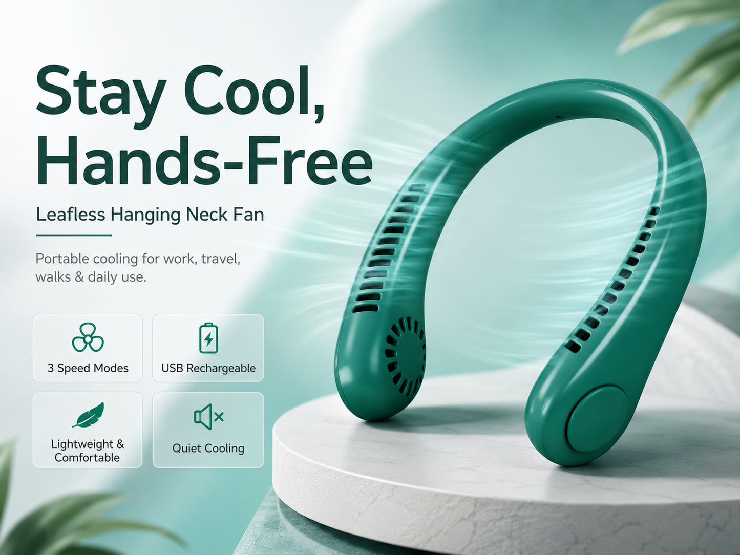 Hands Free Bladeless Fan - High Quality