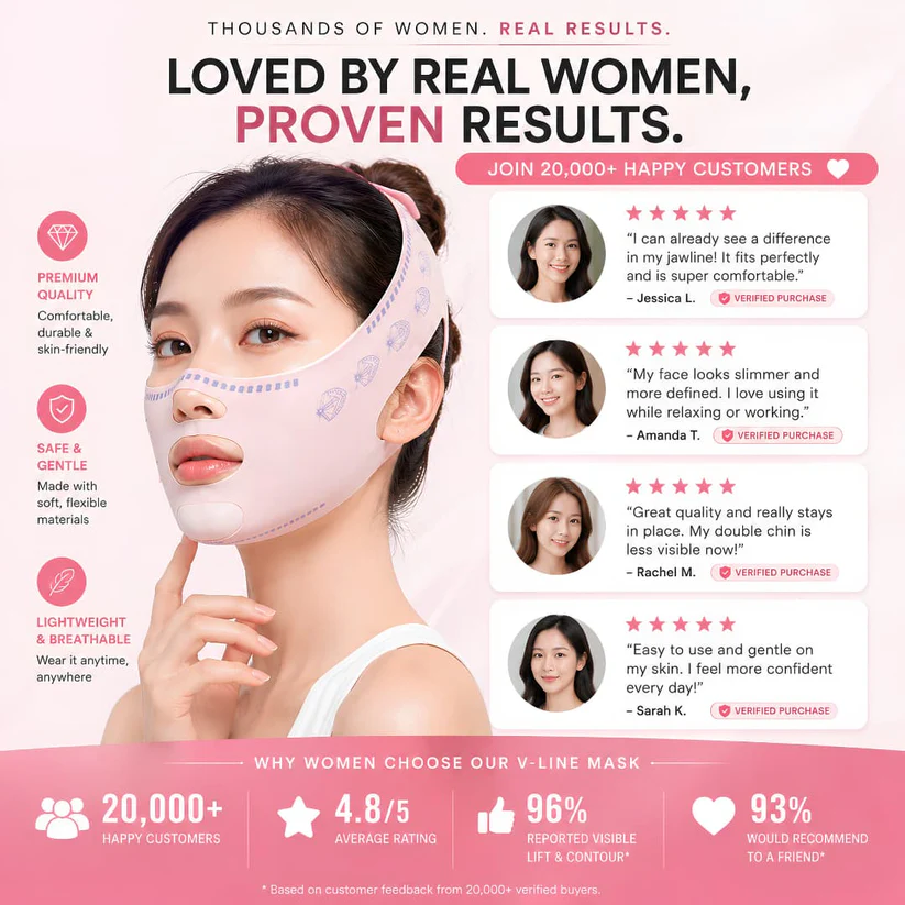 Double Chin Removal in 2 Hours – Double V Lifting Mask for Instant Jawline Lift